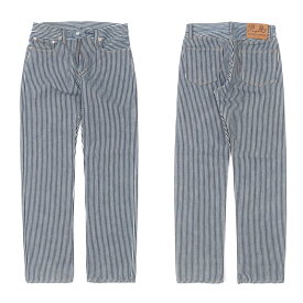 児島ジーンズ 公式通販 21oz ヒッコリー ストレートパンツ