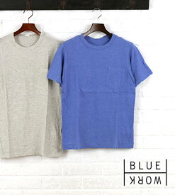 【4/27 9:59までポイント10倍】ブルーワーク Blue Work コットン 半袖 クルーネック ポケットTシャツ outlet ・54-11-61-11701-0171601(メール便可能商品)[M便 5/5](メンズ)(トップス)