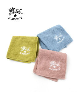 【春夏新作エントリーで9倍!】IL BISONTE(イルビゾンテ)コットン ロゴ刺繍入り タオルハンカチ ハンドタオル・54172304198-0062101【メール便可能商品】[M便 3/5]【メンズ】【レディース】【■■】