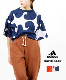 【4/24 20時からポイント10倍】アディダス マリメッコ Tシャツ adidas marimekko 半袖 カットソー W MMK FI TEE コットン オレンジ M L ・VZ135-0122202(メール便可能商品)[M便 5/5](レディース)(クーポン対象外)