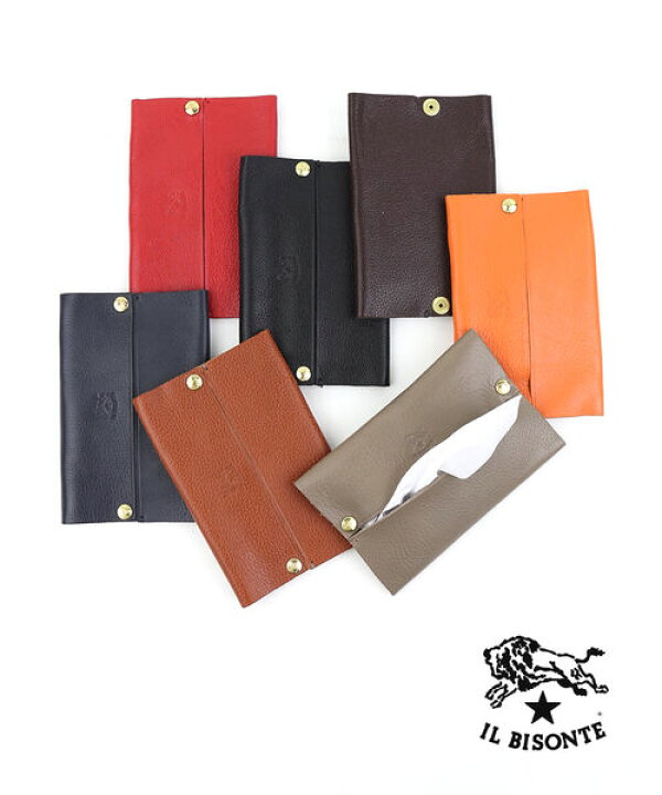 楽天市場】イルビゾンテ 正規品 IL BISONTE テッシュケース レザー 