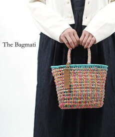 【30%OFF】バグマティ かごバッグ The Bagmati ブルー イエロー ピンク 天然素材 ハンドメイド ミックスカラー エスニック アバカ×バンブー・BBK22-SS34-0242301(レディース)(クーポン対象外)