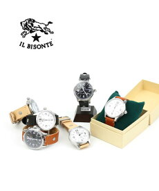 イルビゾンテ 正規品 IL BISONTE 時計 腕時計 リストウォッチ ユニセックス レザーベルト カレンダー付き クォーツ式 電池式 ギフト 上品 シンプル ユニセックス ギフト ・5422310597-A-0062301(メンズ)(レディース)