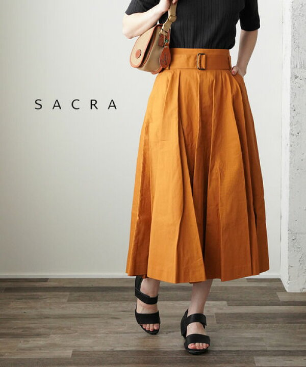 楽天市場】【ポイント2倍】サクラ SACRA コットンリネン ベルト付き  