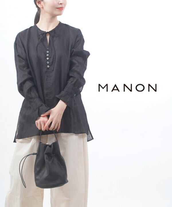 楽天市場】マノン MANON ブラウス シャツ トップス リネン 麻 長袖 