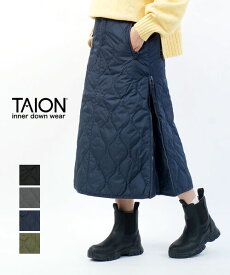 【20%OFF】タイオン TAION ダウン スカート ロングスカート 防寒 保温 中綿 キルティング ウエストゴム ミドル丈 膝下 フレア アウトドア・W150SKGZML-1-4662502(レディース)