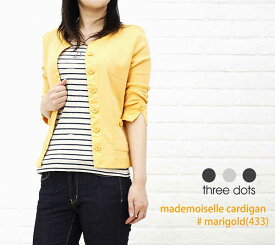 【4/27 9:59までポイント10倍】スリードッツ three dots mademoiselle cardigan outlet ・AA762-0441201(レディース)(RCP)(トップス)(50)(last_1)