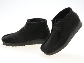 クラークス CLARKS ORIGINALS WOMENS WALLABEE BOOT ウィメンズ ワラビー ブーツ レディース 女性用 黒 BLACK SUEDE ブラック スエード #26155521