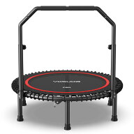 YOSUDA トランポリン 手すり3段階調節 ゴムバンド式 102cm 耐荷重200kg 静音 6本脚 折りたたみ カバー付…