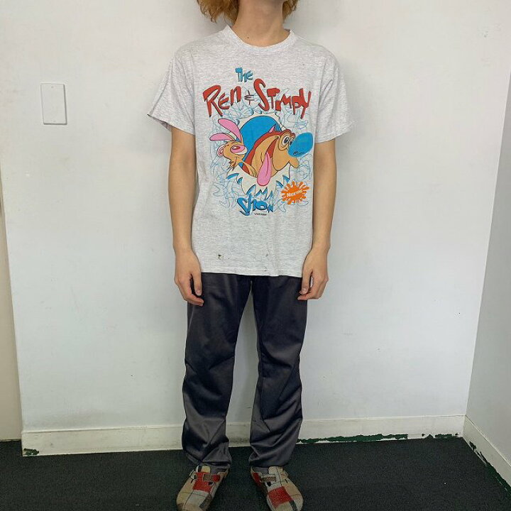 楽天市場 90 S The Ren Stimpy Usa製 キャラクタープリントtシャツ L 90年代 アメリカ製 アニメ コメディ キャラクター コミック 古着 ヴィンテージ 中古 メンズ店 ヴィンテージ 古着屋 通販 Feeet