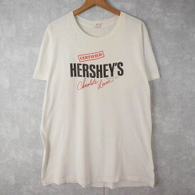 90's HERSHEY'S USA製 "Chocolate Lover" プリントTシャツ XL 90年代 ハーシーズ アメリカ製 チョコレート 企業 ロゴ 白 ホワイト 【古着】 【ヴィンテージ】 【中古】 【メンズ店】