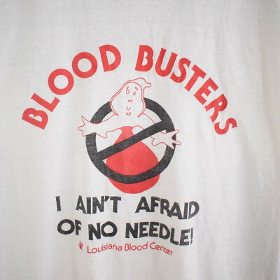 楽天市場 80 S Louisiana Blood Center Usa製 キャラクターパロディプリントtシャツ L 80年代 ゴーストバスターズ アメリカ製 白 ホワイト 古着 ヴィンテージ 中古 メンズ店 ヴィンテージ 古着屋 通販 Feeet