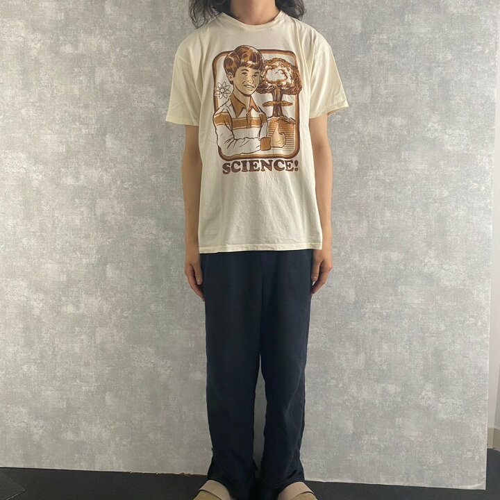 楽天市場 Science きのこ雲 イラストプリントtシャツ L 原子爆弾 原爆 戦争 サイエンス 科学 古着 ヴィンテージ 中古 メンズ店 ヴィンテージ 古着屋 通販 Feeet