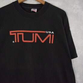 90's TUMI USA製 バッグブランド ロゴプリントTシャツ XL 90年代 90s トゥミ アメリカ製 ブラック 黒 ビジネス 【古着】 【ヴィンテージ】 【中古】 【メンズ店】