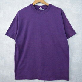 90's Hanes USA製 無地Tシャツ L 90年代 ヘインズ 紫 アメリカ製 【古着】 【ヴィンテージ】 【中古】 【メンズ店】