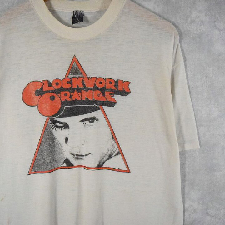 楽天市場 80 S A Clockwork Orange 映画プリントtシャツ 80年代 80s 時計仕掛けのオレンジ 白 ホワイト 半袖 ムービー 古着 ヴィンテージ 中古 メンズ店 ヴィンテージ 古着屋 通販 Feeet