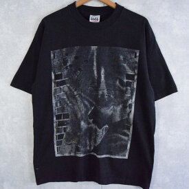 2PAC USA製 "TRUST NOBODY" プリントTシャツ L プロクラブ アメリカ製 黒 ブラック 2パック ヒップホップ ラッパー 【古着】 【ヴィンテージ】 【中古】 【メンズ店】