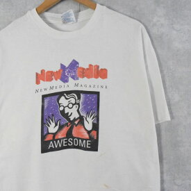 90's NEW MEDIA MAGAZINE 情報雑誌Tシャツ XL 90s 90年代 ニューメディア テック 【古着】 【ヴィンテージ】 【中古】 【メンズ店】