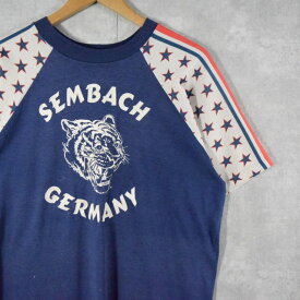 70〜80's SEMBACH GERMANY ラグランTシャツ 80s 80年代 星 切り替え 【古着】 【ヴィンテージ】 【中古】 【メンズ店】