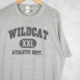 80〜90's "WILDCAT" プリントTシャツ XL 80年代 80s 90年代 90s グレー 【古着】 【ヴィンテージ】 【中古】 【メンズ店】