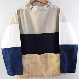 Feeet ORIGINAL GARMENTS "SEAMANS SMOCK" オリジナル リメイク フィッシャーマンスモック ジャケット アウター デニムランドリーバッグ 【古着】 【ヴィンテージ】 【中古】 【メンズ店】