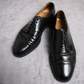 80～90's COLEHAAN ストレートチップレザーシューズ BLACK 27.5cm 90s 90年代 80s 80年代 革靴 レザーシューズ 黒【古着】 【ヴィンテージ】 【中古】 【メンズ店】