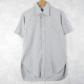 60's Marshall Field & Company マチ付き コットンシャツ SIZE15 60年代 60s グレー 半袖【古着】 【ヴィンテージ】 【中古】 【メンズ店】