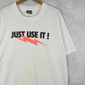 90's Vermont American USA製 "JUST USE IT !" 電動工具メーカー プリントTシャツ XL 90年代 90s バーモントアメリカ 企業 白 ホワイト【古着】 【ヴィンテージ】 【中古】 【メンズ店】