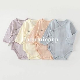 【楽天スーパーSALE】ロンパース 長袖 冬 男の子 女の子 ベビー服 新生児 服 ベビー 赤ちゃん 長袖ロンパース 綿 コットン100％ 春 夏 秋 秋冬 春夏 キッズ 子供 子供服 80サイズ ベビーロンパース 無地 紐付き ロンパース 出産祝い 59 66 73 80 90cm 子供服 harumicorp