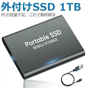 �O�t��SSD 1TB �����^ �R���p�N�g USB3.2 �����|�[�^�u��SSD �ǂݍ���560MB/s ��������510MB/s �|�[�^�u�� �m�[�gPC�E�f�X�N�g�b�v�Ή� �u���b�N