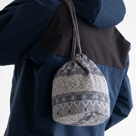 Snow Peak Co/Wo Nomad Jaquard Kinchaku (2色) AC-22AU201 スノーピーク ジャガード 巾着 キンチャク コンパクト 小物入れ 小物 バッグ 鞄 雑貨 日本製 ユニセックス 男女兼用 送料無料