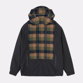 SOFTHYPHEN MOUNTAIN PARKA (2色) MGMFC221017 ソフトハイフン マウンテンパーカー パーカー 耐水 透湿 暴風 スリーレイヤー 異素材 切り替え コート アウター 日本製 メンズ 送料無料