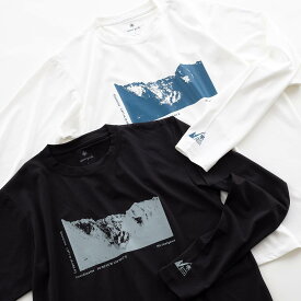 MofM × Snow Peak Logo L/S T shirt (2色) MM4210-TS01 マウンテンオブムーズ スノーピーク コラボ mountain 山 アウトドア ロングTシャツ ロンT Tシャツ ユニセックス 送料無料