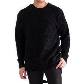 Kheiki Hand Knitting Sweater (2色) 03S08 ケイキ ニットブランド ハンドメイド セーター リネン 麻 コットン ブークレ ループヤーン クルーネック ニット ユニセックス 日本製 送料無料