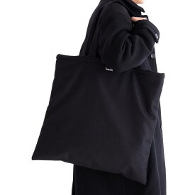 lownn Tote Bag (Black Plain) FW22-TOTEB ローン トートバッグ トート フランネル ウール ブラックバッグ モード 大容量 バッグ 鞄 海外ブランド フランス ユニセックス 送料無料