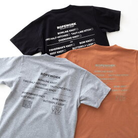 Snow Peak ROPEWORK T shirt (3色) TS-23SU003 スノーピーク ロープワーク アウトドア グラフィック 文字T プリントT 半袖T Tシャツ ユニセックス 送料無料