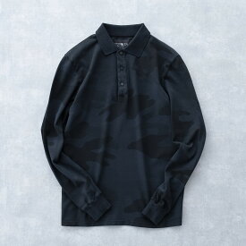 【SALE 30%OFF】 HYDROGEN CAMO SKULL POLO LS (BLACK CAMOUFLAGE) 210-54340002 ハイドロゲン カモフラージュ スカル ポロシャツ カットソー イタリア メンズ 送料無料