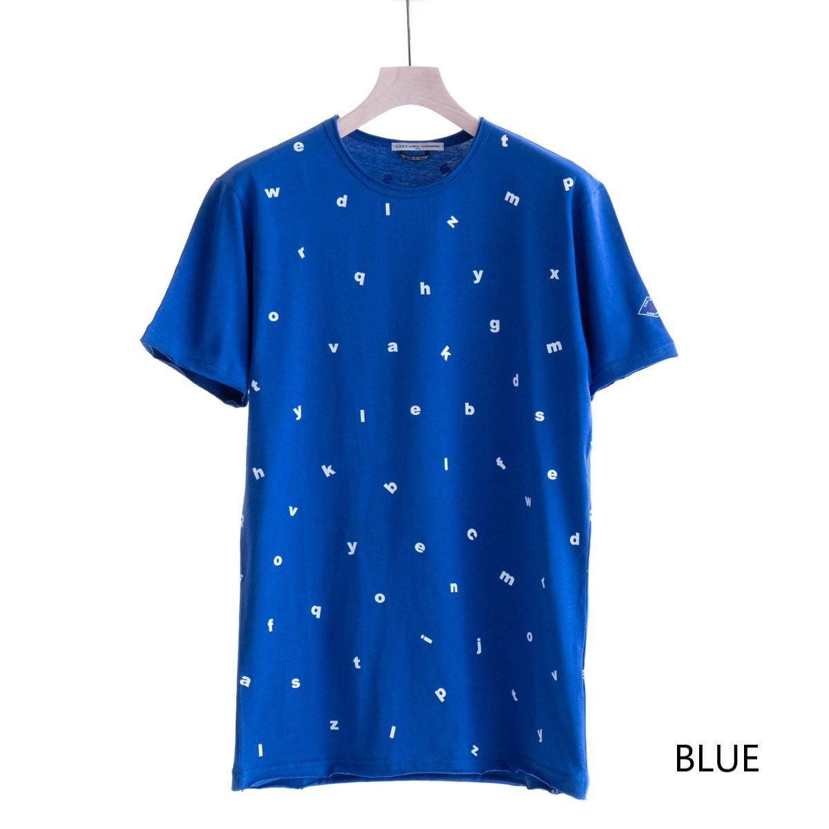 DANIELE ALESSANDRINI MAGLIA FILI ST 最安値に挑戦 2色 BLUE 全国どこでも送料無料 BLACK 211-63941003 カットソー ダニエレアレッサンドリーニ メンズ 送料無料 英文字 レタリング Tシャツ イタリア