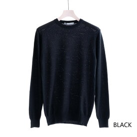 【SALE 30%OFF】 DANIELE ALESSANDRINI MAGLIA LA TRAFORATA (2色 BLACK/SAX) 211-64530001 ダニエレアレッサンドリーニ 穴開き ドット サマーニット ニット イタリア メンズ 送料無料