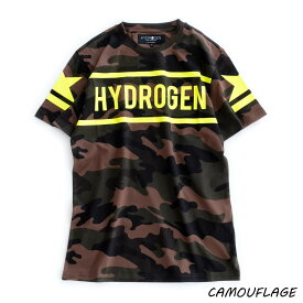 【SALE 30%OFF】 HYDROGEN HYDROGENTEE (2色 CAMOUFLAGE/BLACK×YELLOW FLUO) 210-22141002 ハイドロゲン TEE Tシャツ 蛍光イエロー プリント カットソー イタリア メンズ 送料無料