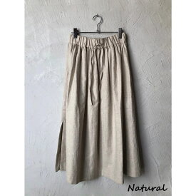 【WOMEN'S】 THE FACTORY L/C ヘリンボーン スカート (3色 Natural/Brown×Mauve/Navy×Black) TF2010703 ザファクトリー リネン 日本製 ウィメンズ レディース 送料無料