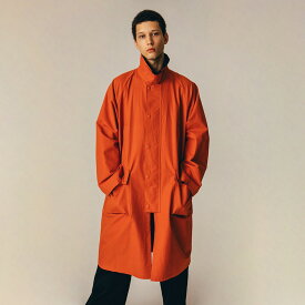 【SALE 30%OFF】 nuterm Wind Coat (2色 Blood Orange/Black) 002CT-020W ニューターム ウインドコート ウインド コート ステンカラーコート ビッグシルエット 日本製 メンズ 送料無料