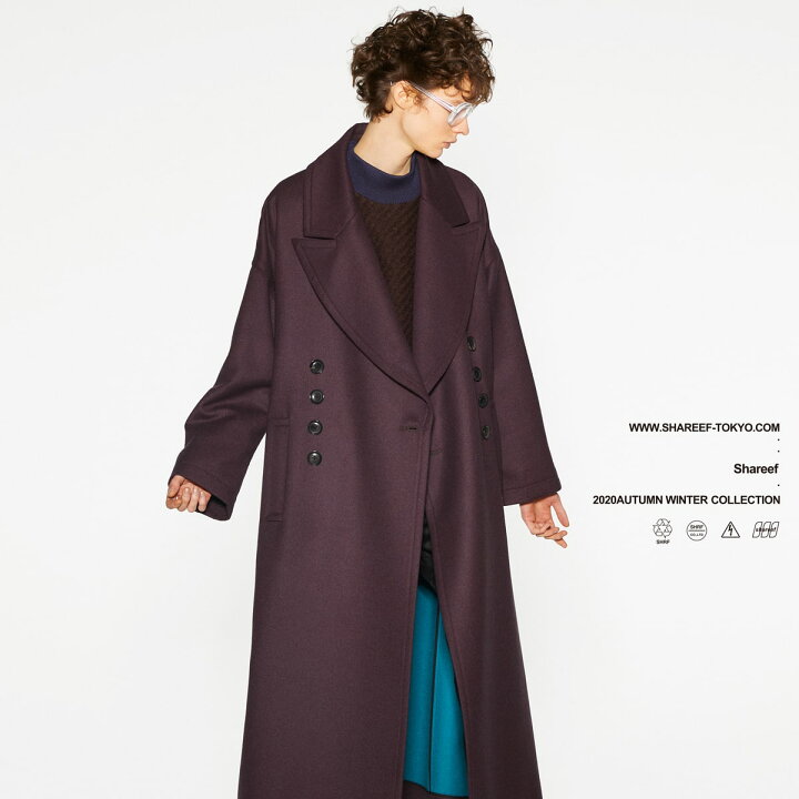 楽天市場】SHAREEF W FACE MELTON BIG COAT (2色) 20711002 シャリーフ 