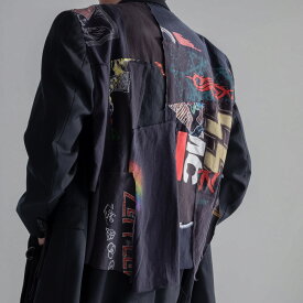 DISCOVERED Collage Band Tee Jacket (BLACK) DC-NS21-JK-01 ディスカバード newsed バンドT ジャケット ヴィンテージ コラージュ リメイク 日本製 メンズ 送料無料