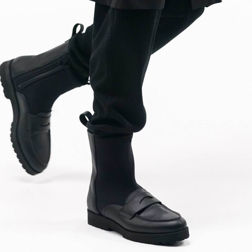 MISTERGENTLEMAN THICK SOLE LOAFER BOOTS (2色) MGT-AC14 ミスタージェントルマン  ローファー ブーツ ネオプレーン VIBRAM ビブラム 革靴 シューズ 日本製 メンズ 送料無料 FEEL EASY online
