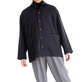 THE INOUE BROTHERS × Snow Peak Royal Alpaca Pyjamas Shirt (Dark Gray) TIB-SH-20AU001 イノウエブラザース スノーピーク アルパカ パジャマシャツ シャツ ペルー メンズ 送料無料