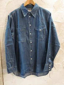 VINTAGE EL/ASYMMENTLY DENIM SHIRTS BLUE