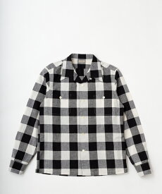 ★送料無料★BELAFONTE ベラフォンテ/RT OPEN COLLAR GINGHAM SH BLACK