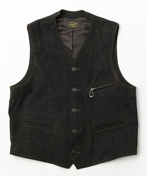 BEAFONTE ベラフォンテ/ /RT BALL CHAIN ZIPPER VEST DORO BROWN