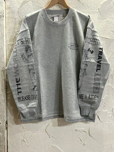 GYMMASTER/HITCH HIKE SWEAT BIG T M.GRAY
